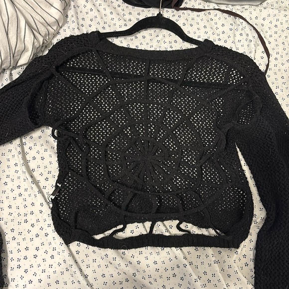 Cropped spiderweb sweater - Picture 2 of 2